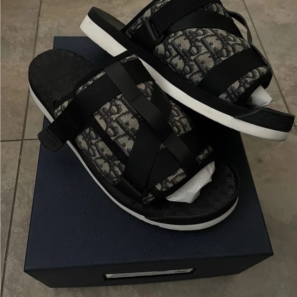 Dior Black and Gray Men's Sandals